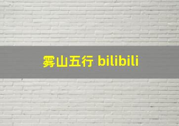 雾山五行 bilibili